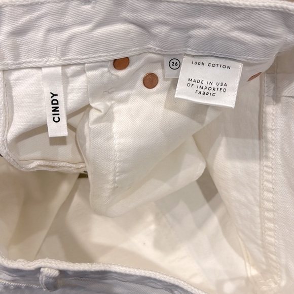 GRLFRND White Granada Denim shorts The Cindy Size 26 High Rise Distressed - Picture 7 of 11